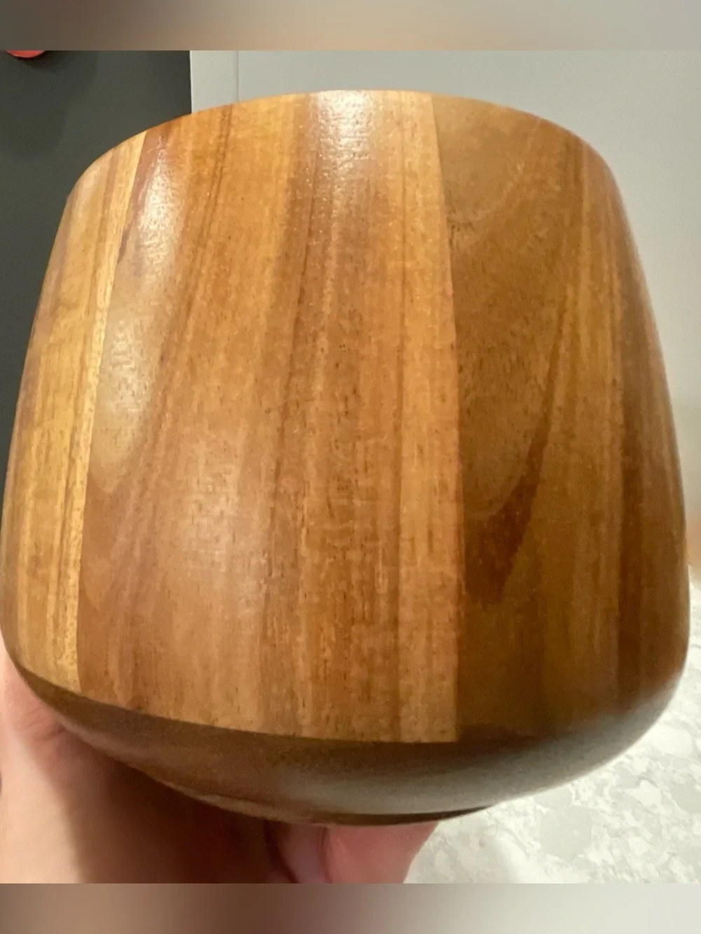 NWOT RYZE Acacia Wood Canister, Scoop, and Spoon 3 Piece Set